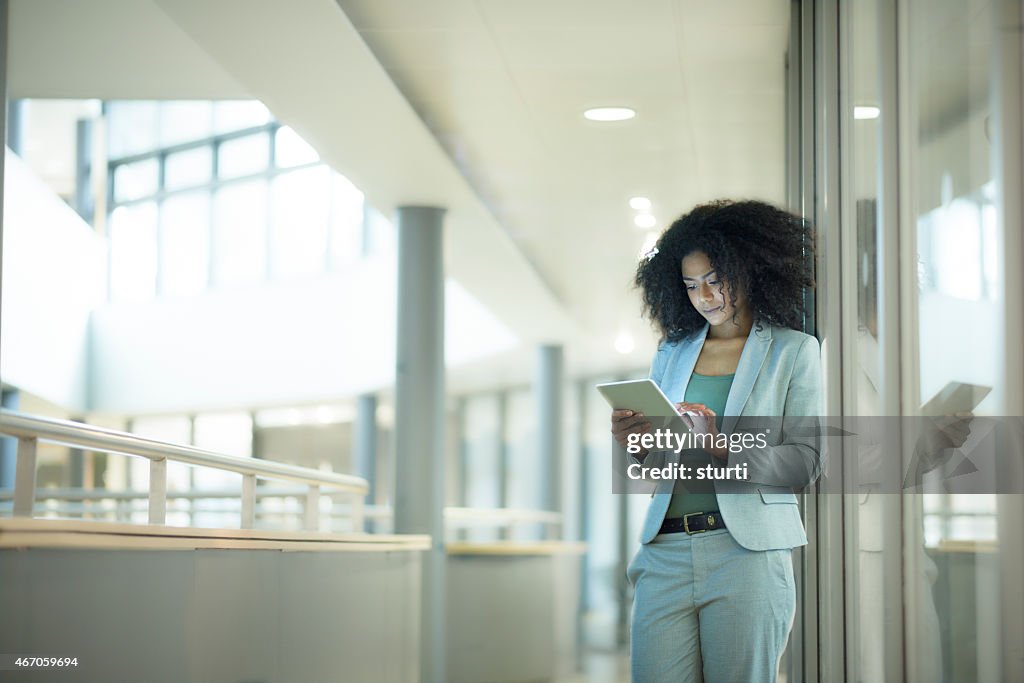 Business at her fingertips