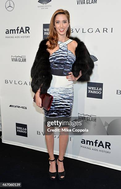 Melissa Bolona attends the 2014 amfAR New York Gala at Cipriani Wall Street on February 5, 2014 in New York City.