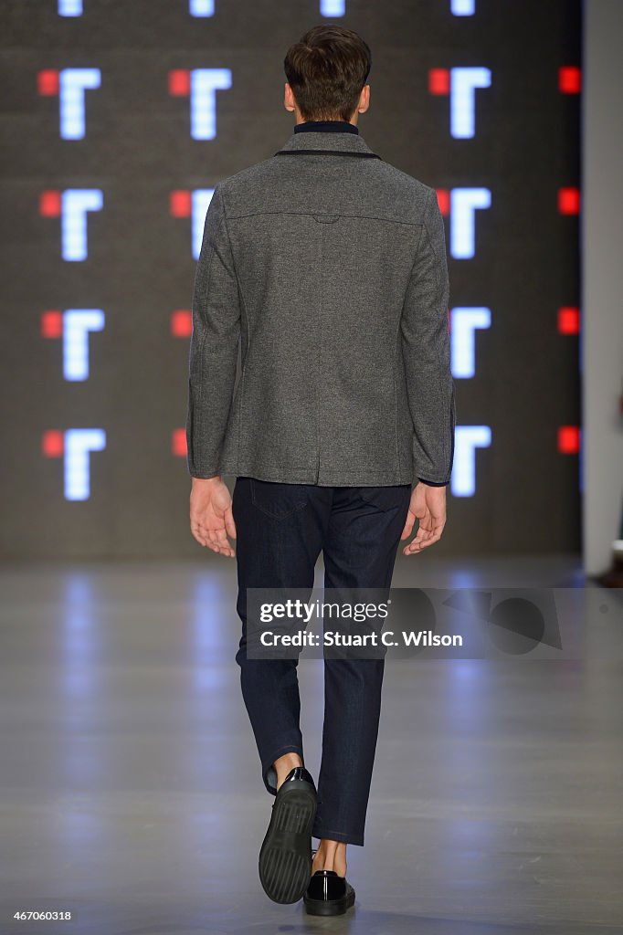 A model walks the runway at the Tween show during Mercedes Benz... News ...