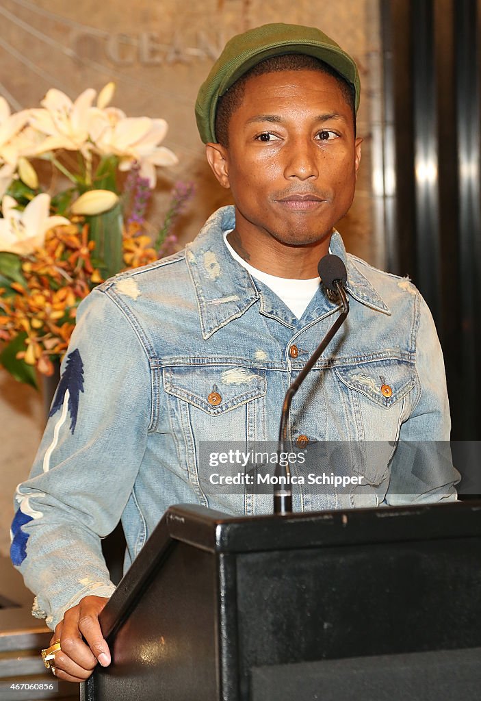 Pharrell Williams Lights The Empire State Building For United Nations' International Day Of Happiness