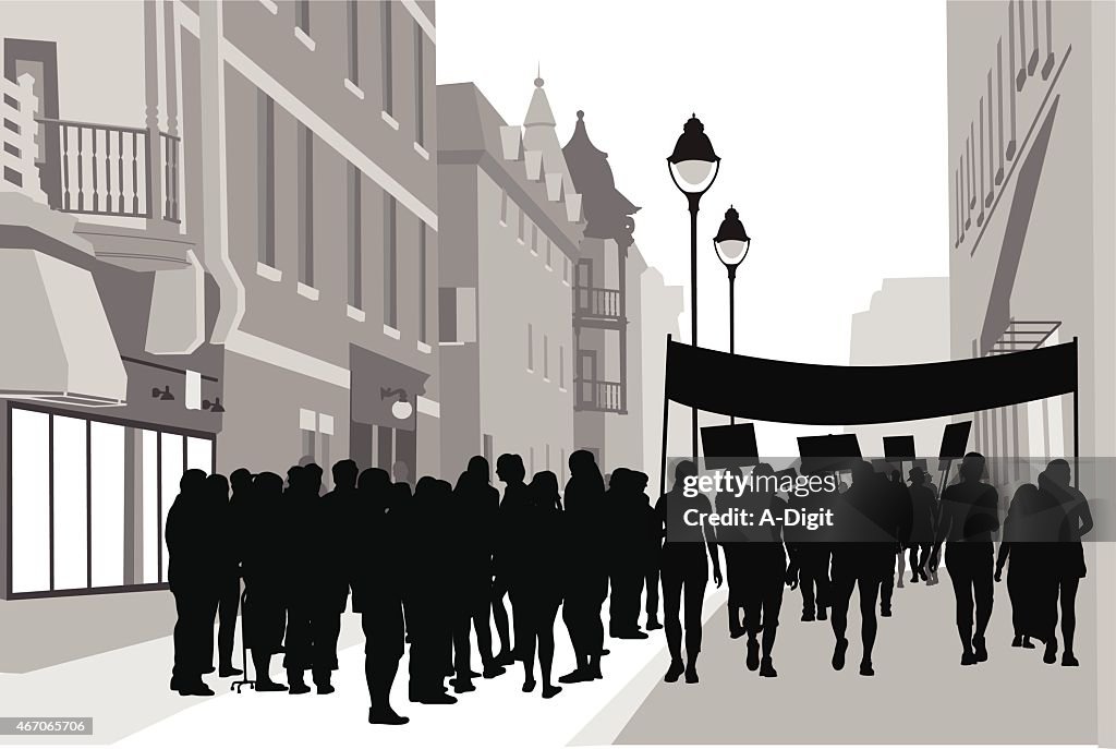 Community Rally Drawing Downtownrally High-Res Vector Graphic - Getty Images