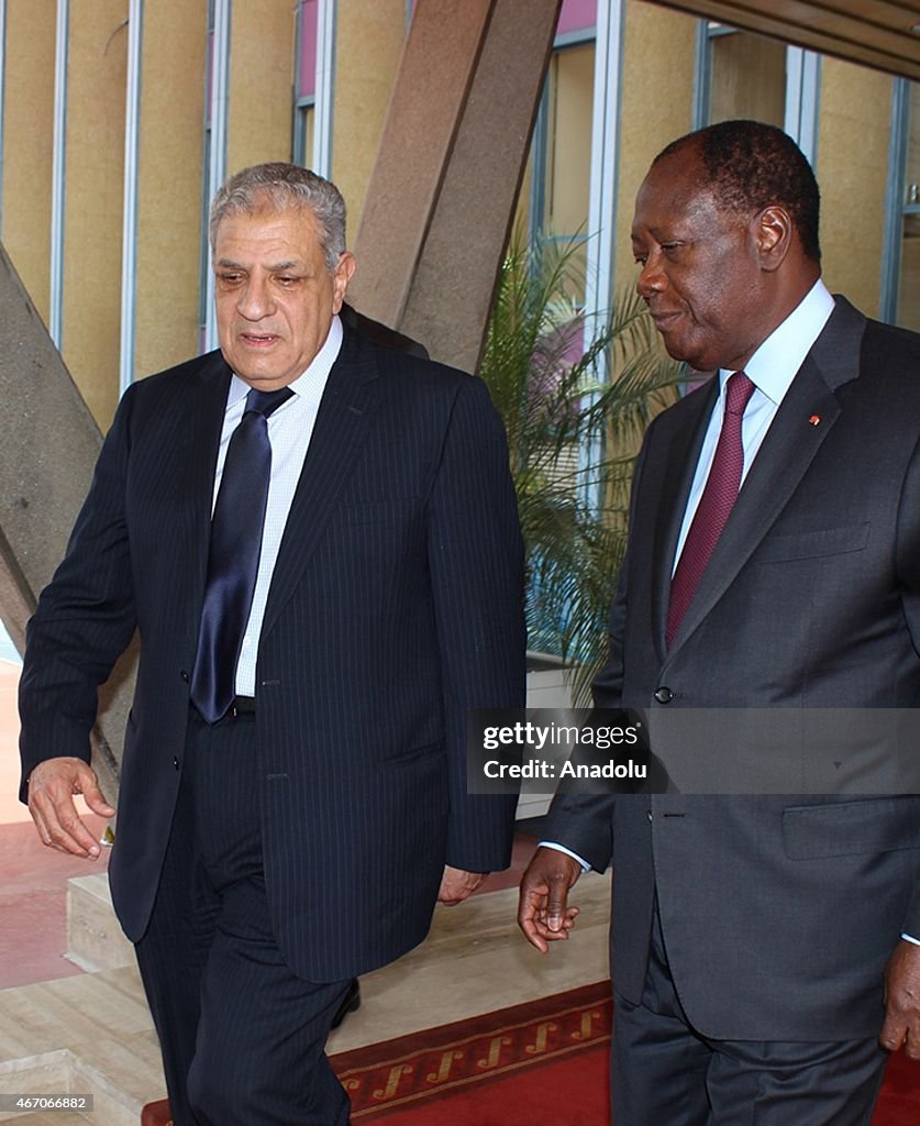 Egyptian Prime Minister Ibrahim Mihlib in Ivory Coast