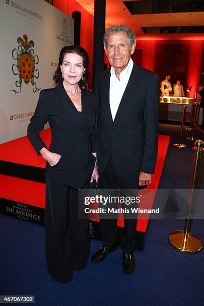 Gudrun Landgrebe and her husband Ulrich von Nathusius attends the De Medici Hotel Grand Opening on March 20, 2015 in Duesseldorf, Germany.