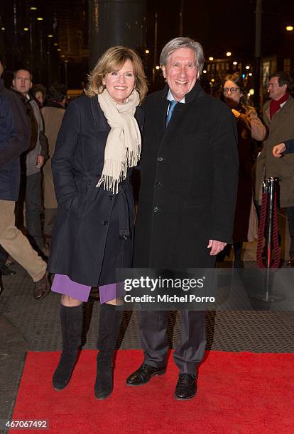 Pia Dijkstra and Gerlach Cerfontaine arrive to attend the last concert by conductor Mariss Jansons at the Royal Concertgebouw Orchestra on March 20,...