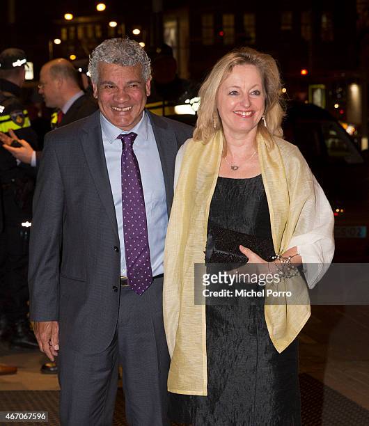 Dutch Minister for Education Jet Bussemaker and her husband Garth Sylbing arrive to attend the final concert by conductor Mariss Jansons with the...