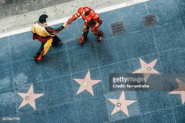 hollywood walk of fame in los angeles - walk of fame stock pictures, royalty-free photos & images