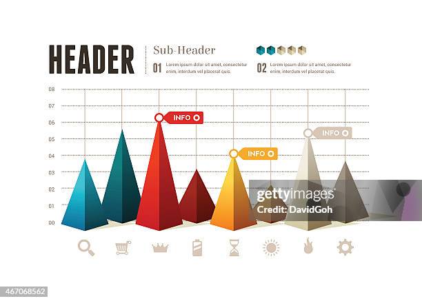 infographic elements - pyramid graph - 3d pyramid stock illustrations