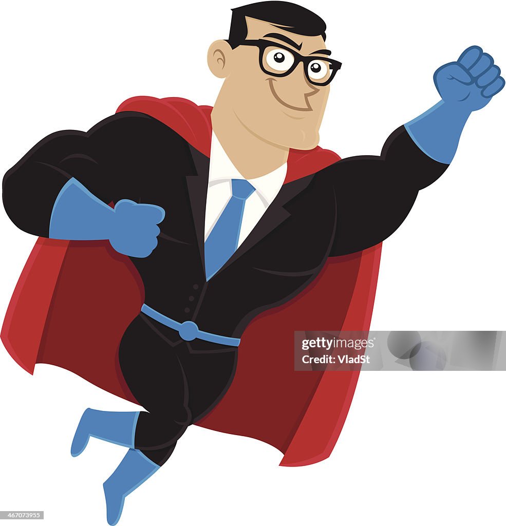 Superhero businessman