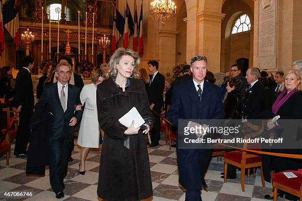 Prince Guillaume of Luxembourg and his wife Sibilla Sandra Weiller attend the mass given in memory of the 100 year anniversary of Prince Ernest...