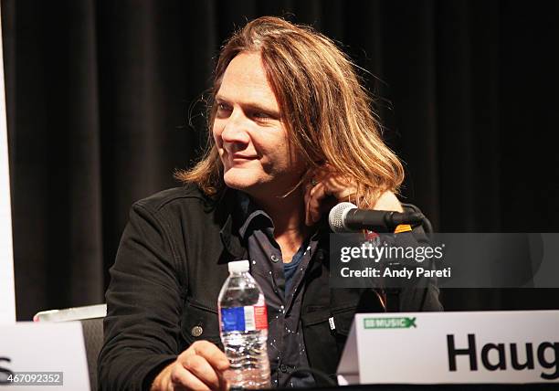 Musician Ian Haug speaks onstage at 'SXSW Interview: The Church' during the 2015 SXSW Music, Film + Interactive Festival at Austin Convention Center...