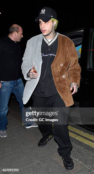 Ricky Hill is seen at Little House restaurant and bar in Mayfair on March 20, 2015 in London, England.