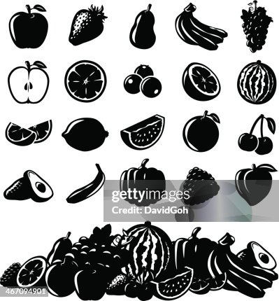 Vector Fruit Icons Vector Fruit Icons