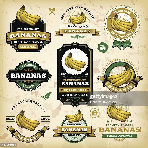 Vintage Banana Labels High-Res Vector Graphic - Getty Images