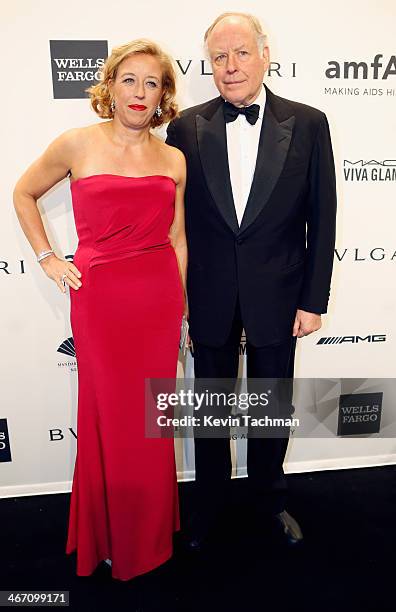 Nicola Bulgari and Veronica Bulgari attend the 2014 amfAR New York Gala at Cipriani Wall Street on February 5, 2014 in New York City.