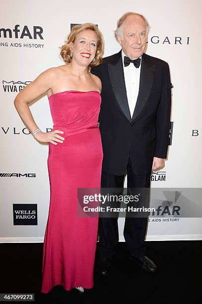 Nicola Bulgari and Veronica Bulgari attend the 2014 amfAR New York Gala at Cipriani Wall Street on February 5, 2014 in New York City.