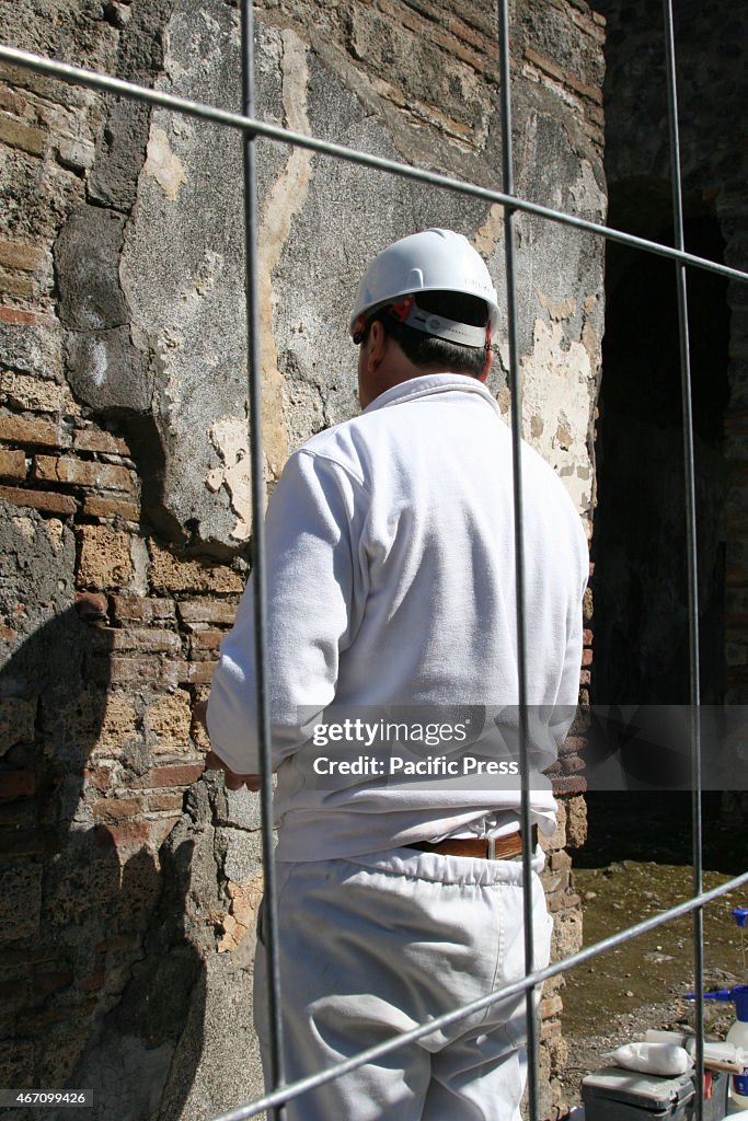 Restoring of Villa dei Misteri lasted nearly two years. The...