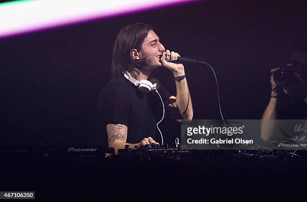 Recording artist Alesso performs at 97.1 AMP Radio Presents AMPLIFY 2015 at the Hollywood Palladium on March 20, 2015 in Los Angeles, California.
