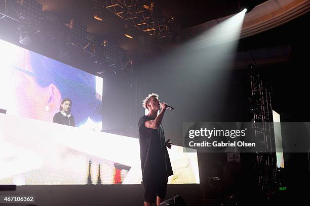 Recording artists Alesso and Roy English perform at 97.1 AMP Radio Presents AMPLIFY 2015 at the Hollywood Palladium on March 20, 2015 in Los Angeles,...