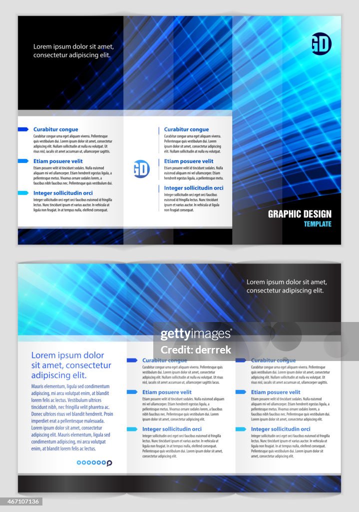 Leaflet Template Design High-Res Vector Graphic - Getty Images