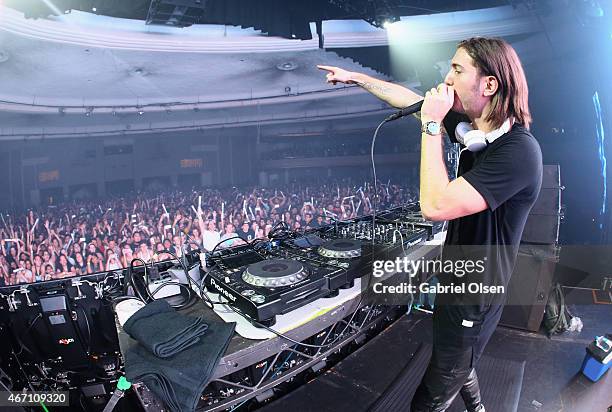 Recording artist Alesso performs at 97.1 AMP Radio Presents AMPLIFY 2015 at the Hollywood Palladium on March 20, 2015 in Los Angeles, California.