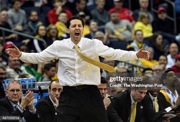 Valparaiso Crusaders head coach Bryce Drew during the second half of the NCAA Tournament Midwest Region Second Round game between the Maryland...