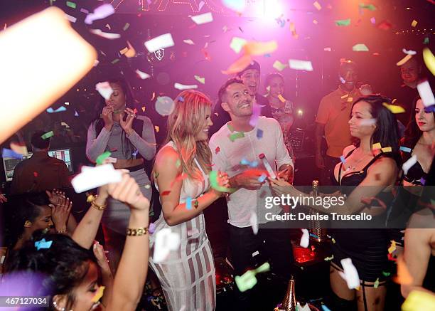 Khloe Kardashian and Mike Rosenthal attend 1 OAK Nightclub at The Mirage Hotel and Casino on March 20, 2015 in Las Vegas, Nevada.