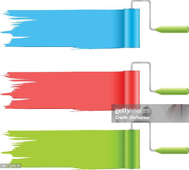 paint rollers - paint roller vector stock illustrations