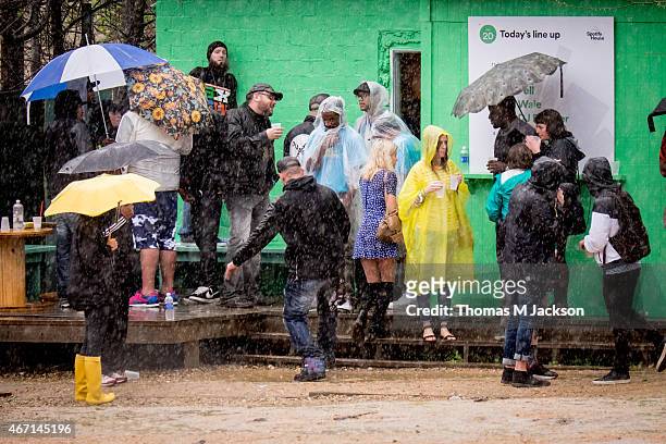 General view of rain on day four at SXSW 2015 on March 20, 2015 in Austin, United States.