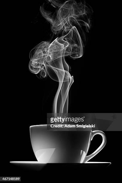 cup of coffee (tea) - black and white photo stock pictures, royalty-free photos & images