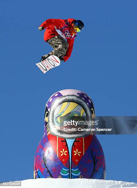 Seppe Smits of Belgium competes in the Men's Slopestyle Qualification during the Sochi 2014 Winter Olympics at Rosa Khutor Extreme Park on February...