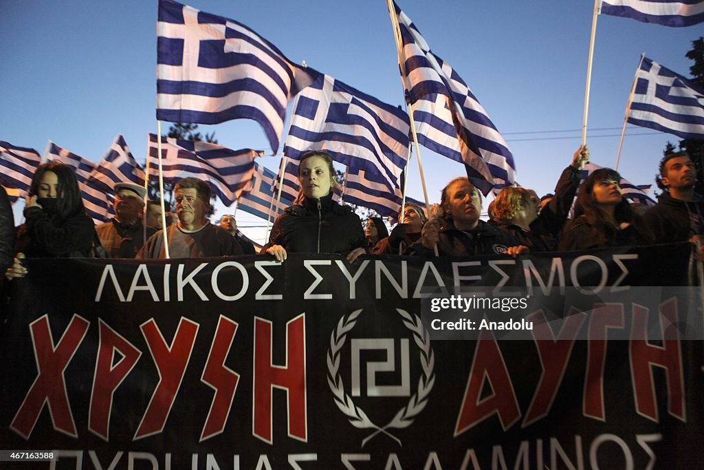 Supporters of Golden Dawn party hold a rally in Athens