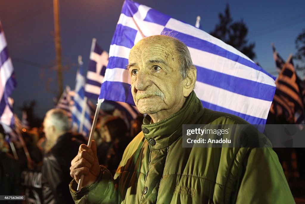 Supporters of Golden Dawn party hold a rally in Athens