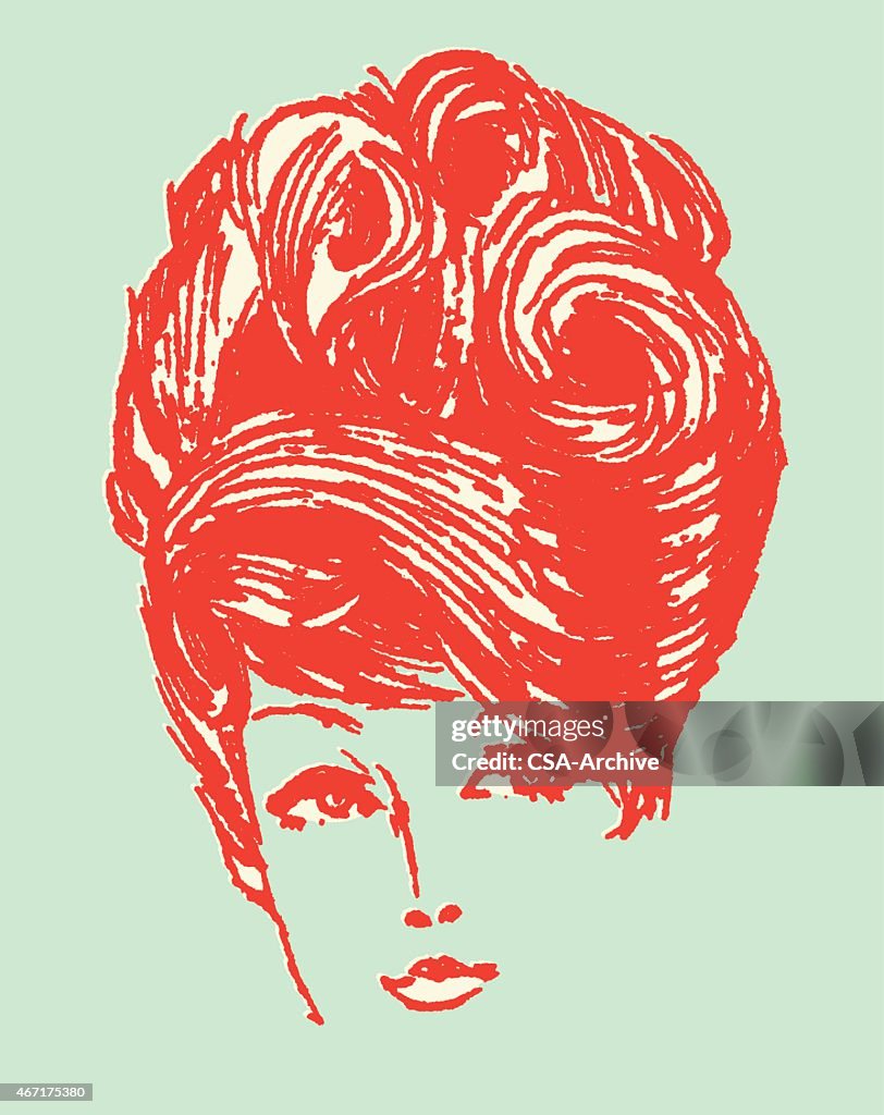 Woman with Hair Styled