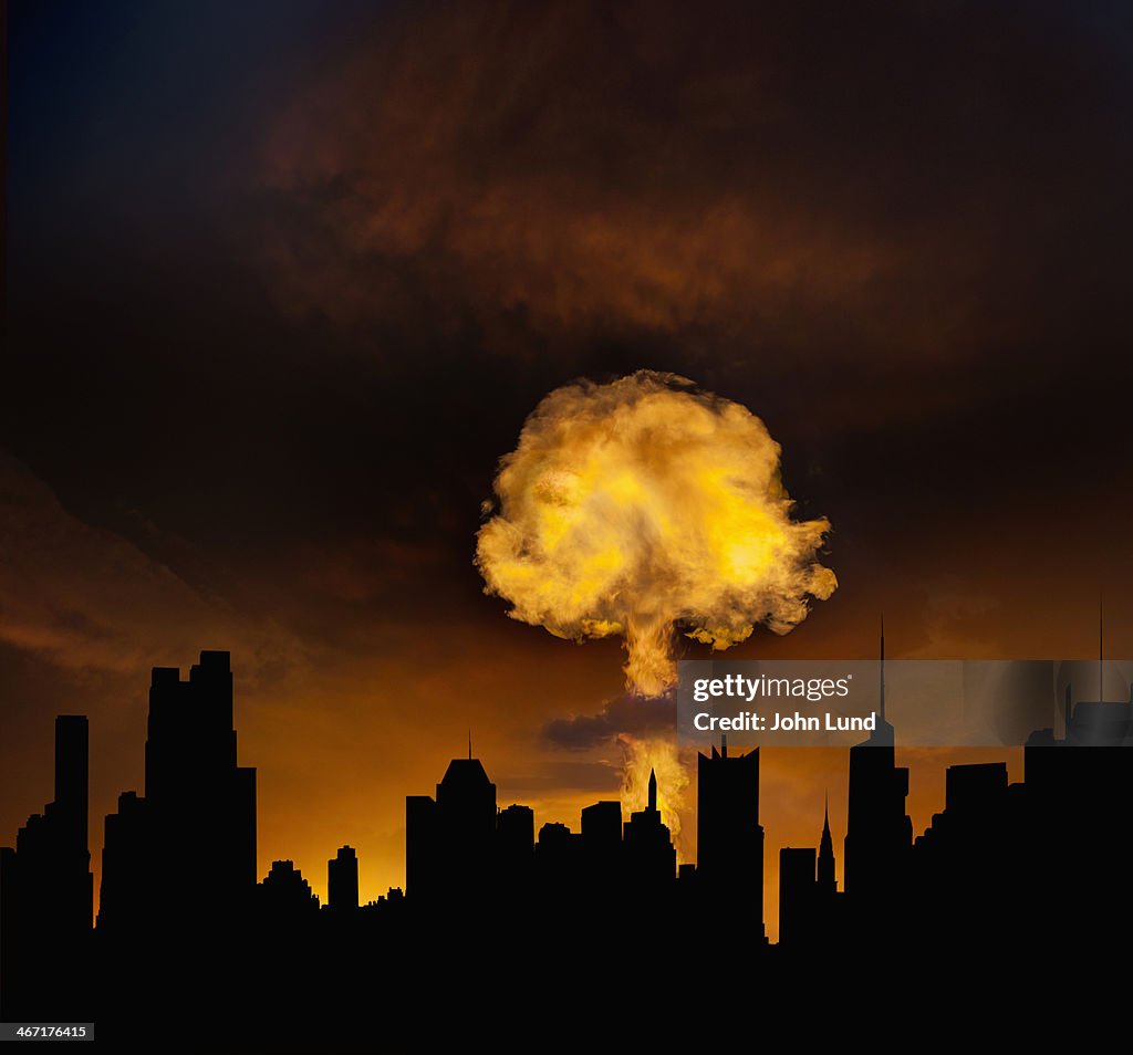 Urban Mushroom Cloud Explosion