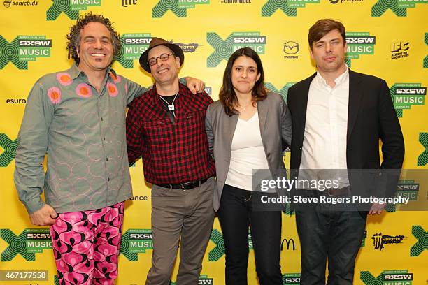 Dmitri Vietze, Bob Boilen, Monika Evstatieva, and Vince Pearson attend 'Public Relations, Public Radio, & Music' during the 2015 SXSW Music, Film +...