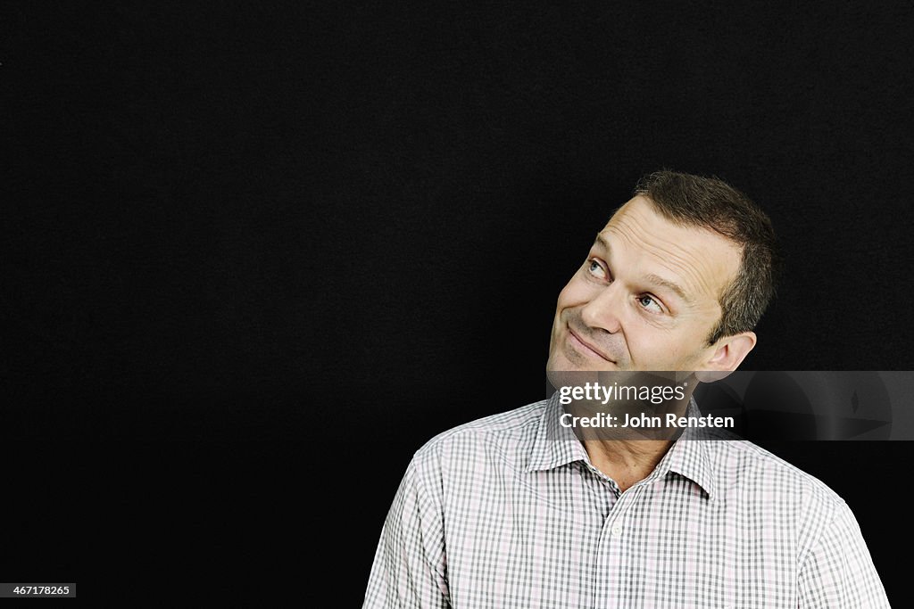 Studio portraits of happy positive people