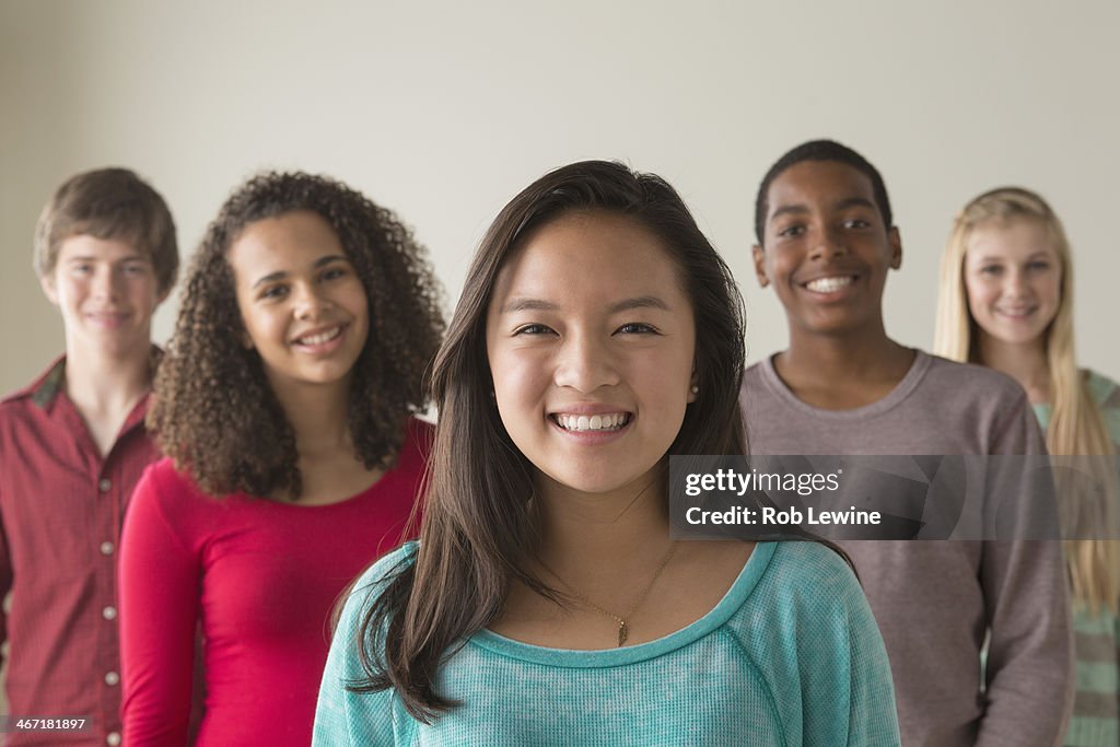 USA, California, Los Angeles, Group of teenagers (12-13,14-15,16-17)