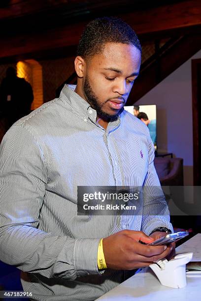 Consumers attend the Samsung Studio at SXSW 2015 on March 21, 2015 in Austin, Texas.