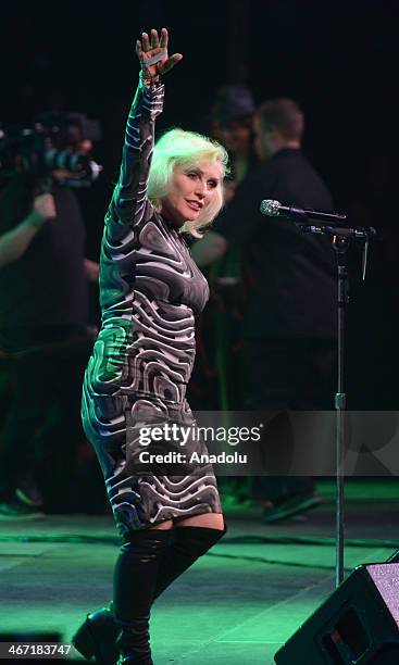 Debbie Harry performs at Amnesty International's "Bringing Human Rights Home" concert at the Barclays Center on February 6 in New York City.