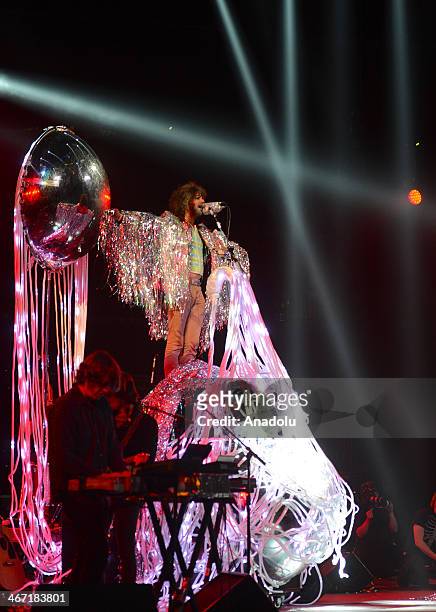 Wayne Coyne, frontman of Russian punk group Pussy Riot performs at Amnesty International's "Bringing Human Rights Home" concert at the Barclays...