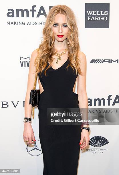 Actress Katharina Damm attends the 2014 amfAR New York Gala at Cipriani Wall Street on February 5, 2014 in New York City.