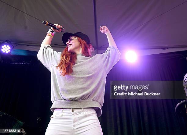 Zoe Silverman of ASTR performs at the Axe/Spin House during the 2015 SXSW Music, Fim + Interactive Festival at Cheer Up Charlie's on March 21, 2015...