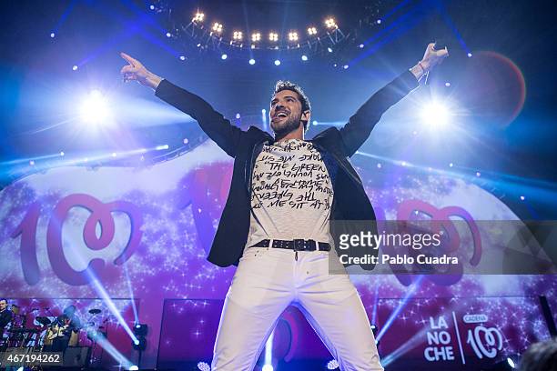 Singer David Bisbal performs during the 'Cadena 100 por Etiopia' gala at Barclaycard Center on March 21, 2015 in Madrid, Spain.