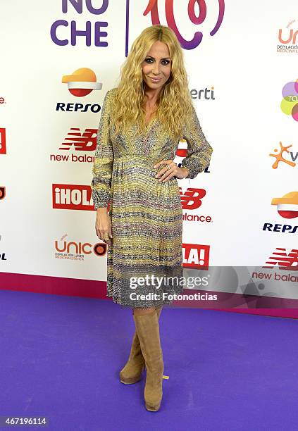 Marta Sanchez attends the 'Cadena 100 Por Etiopia' concert photocall at the Barclaycard Center on March 21, 2015 in Madrid, Spain.