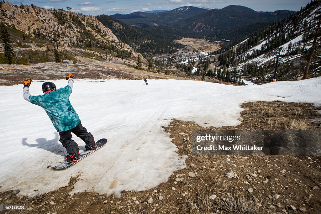 Dismal Snowpack In Sierra Mtns. Worsens State's Four-Year Drought, And Takes Toll On Tahoe-Area Ski Industry