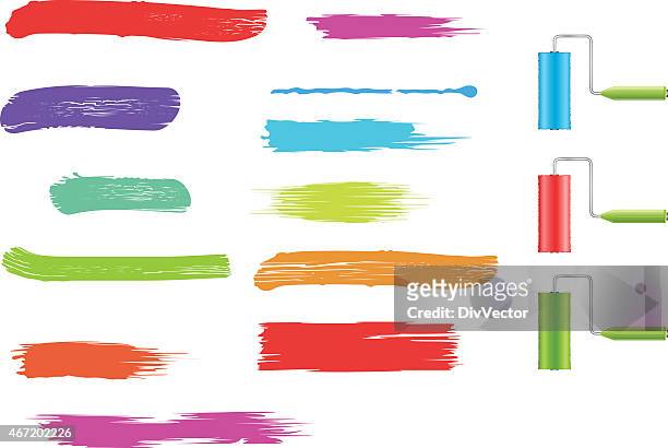brush strokes collection - marks stock illustrations