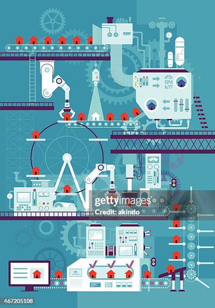 fließband - conveyor belt stock-grafiken, -clipart, -cartoons und -symbole