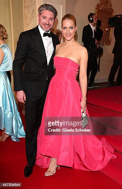 Judith Rakers and her husband Andreas Pfaff during the Gala Spa Awards 2015 at Brenners Park-Hotel & Spa on March 21, 2015 in Baden-Baden, Germany.