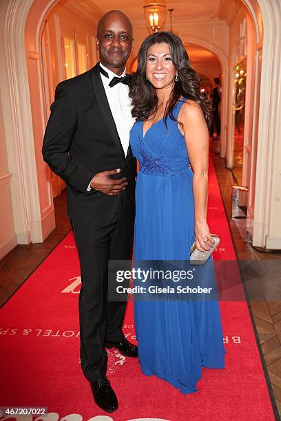 Yared Dibaba and his wife Fernanda during the Gala Spa Awards 2015 at Brenners Park-Hotel & Spa on March 21, 2015 in Baden-Baden, Germany.