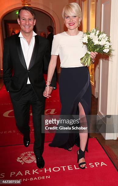 Dr. Barbara Sturm and her husband Adam Waldman during the Gala Spa Awards 2015 at Brenners Park-Hotel & Spa on March 21, 2015 in Baden-Baden, Germany.